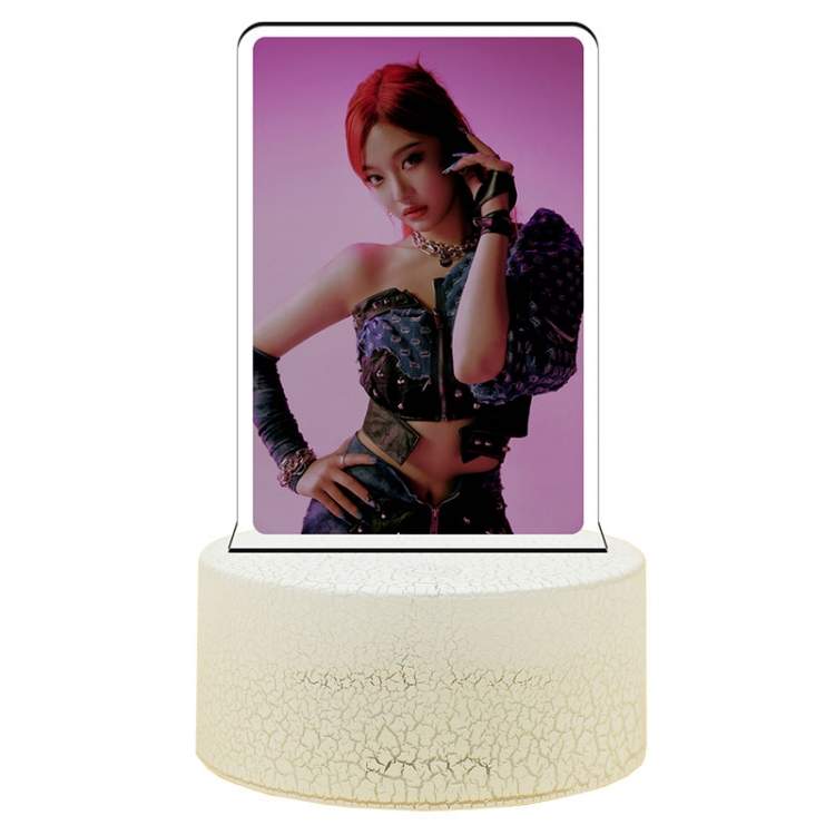 AESPA Acrylic night light 16 kinds of color changing USB interface box 14X7X4CM white base