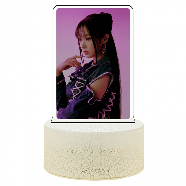 AESPA Acrylic night light 16 kinds of color changing USB interface box 14X7X4CM white base