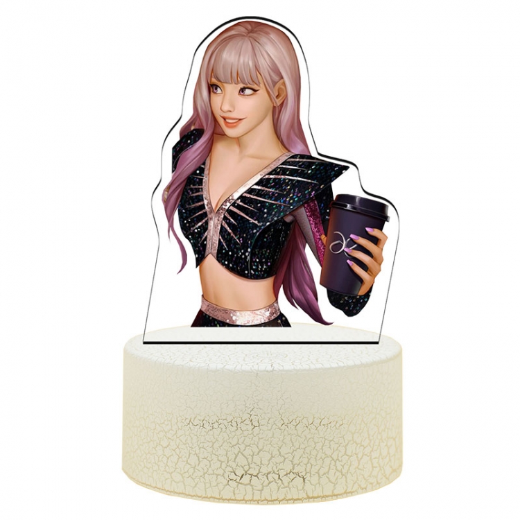 AESPA Acrylic night light 16 kinds of color changing USB interface box 14X7X4CM white base