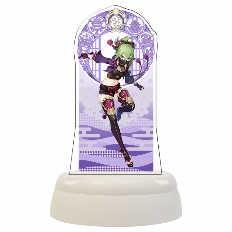 Genshin Impact Anime Acrylic 3D night light Bluetooth speaker 124x124x193mm