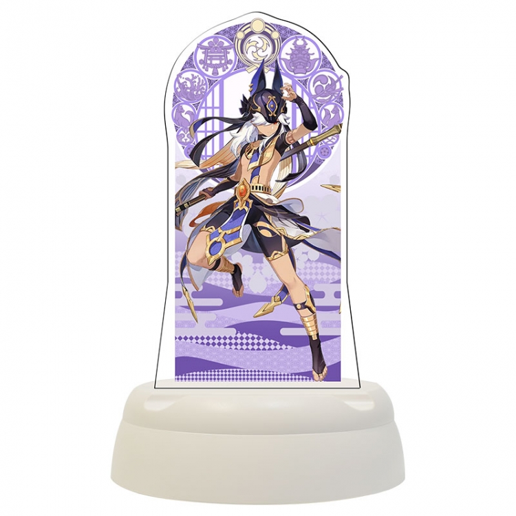Genshin Impact Anime Acrylic 3D night light Bluetooth speaker 124x124x193mm