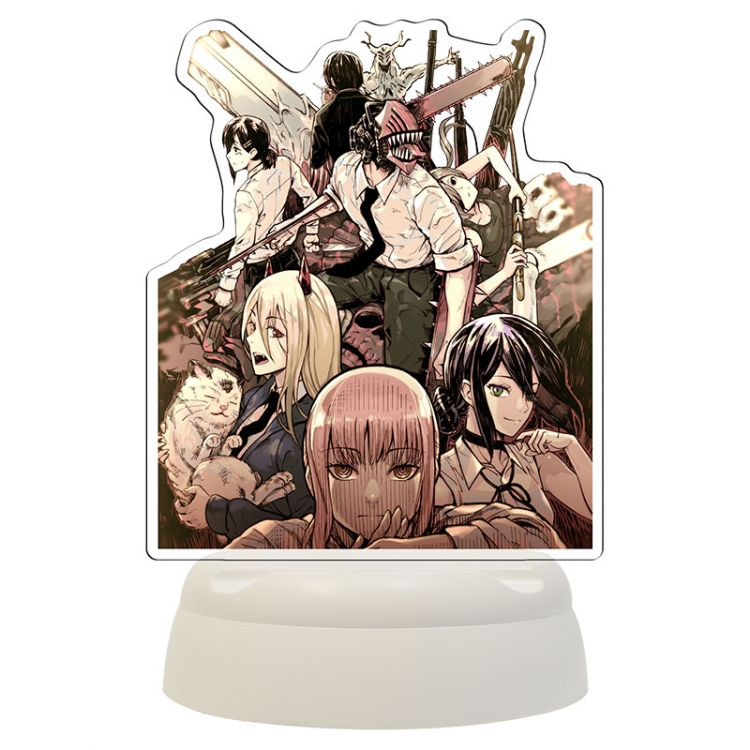 Chainsaw man Anime Acrylic 3D night light Bluetooth speaker 124x124x193mm