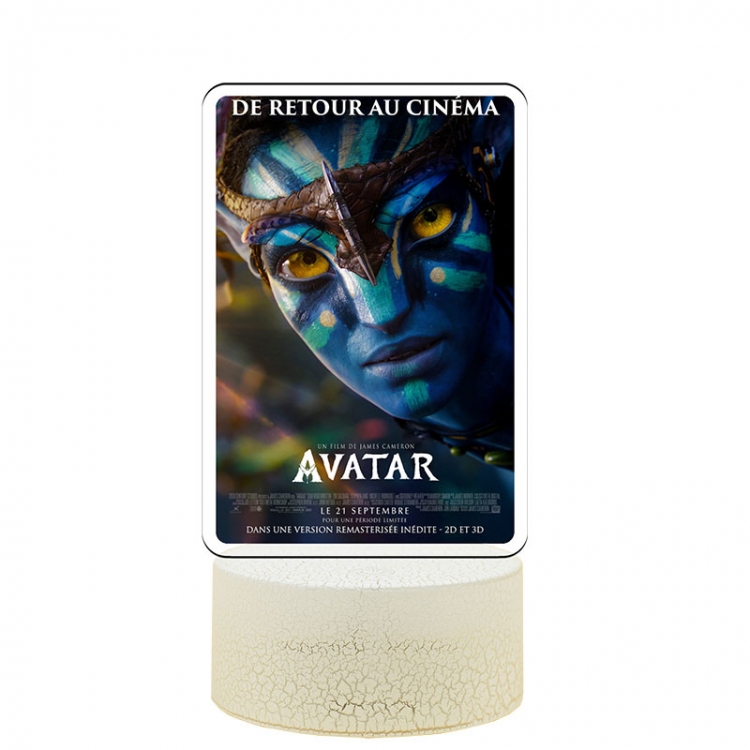 Avatar Acrylic Night Light 16 Color-changing USB Interface Box Set 19X7X4CM white base
