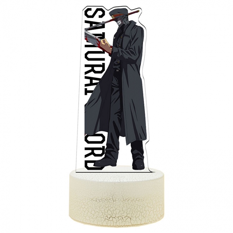 Chainsaw man Acrylic Night Light 16 Color-changing USB Interface Box Set 19X7X4CM white base