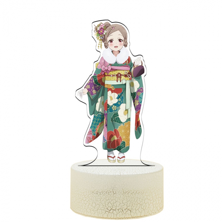 Encouragement of Climb Acrylic Night Light 16 Color-changing USB Interface Box Set 19X7X4CM white base