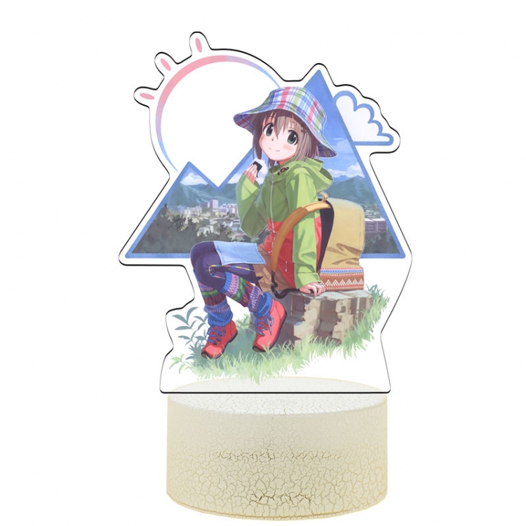 Encouragement of Climb Acrylic Night Light 16 Color-changing USB Interface Box Set 19X7X4CM white base