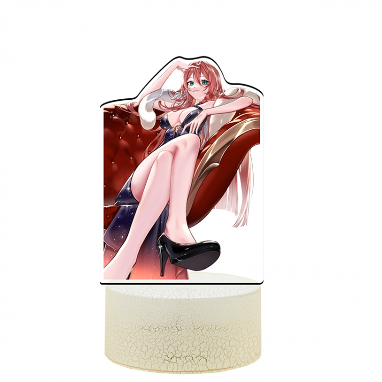 Genshin Impact Yanfei  Acrylic Night Light 16 Color-changing USB Interface Box Set 19X7X4CM white base