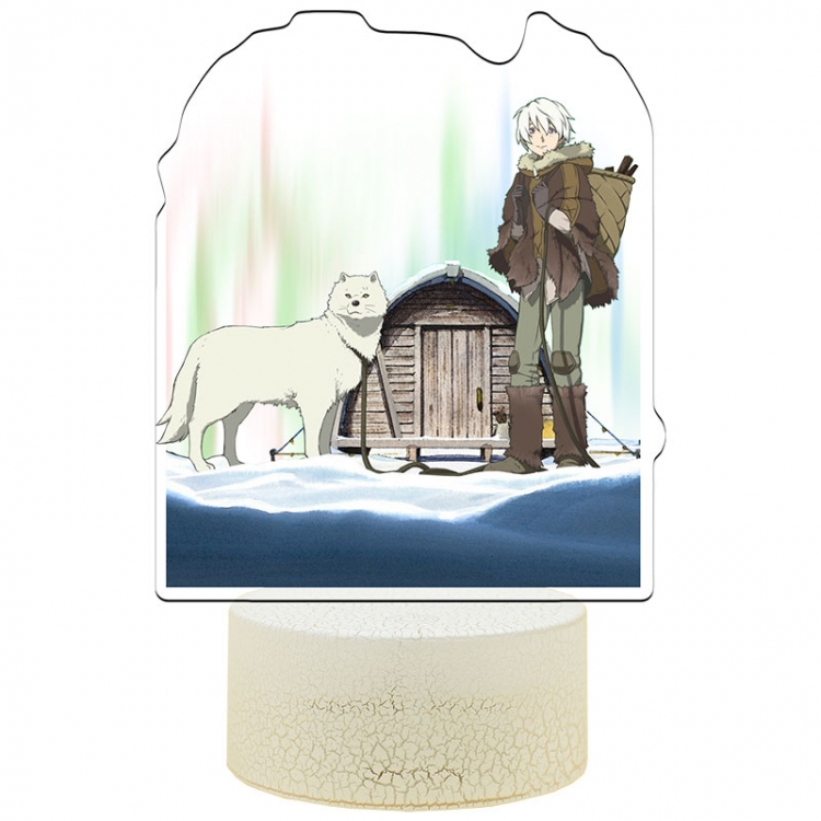 To Your Eternity Acrylic Night Light 16 Color-changing USB Interface Box Set 19X7X4CM white base