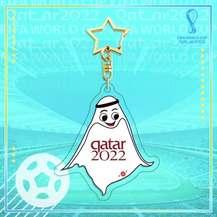 FIFA World Cup Sandwich star ring acrylic pendant bag pendant key ring price for 5 pcs