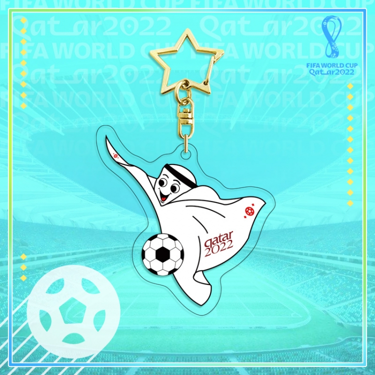 FIFA World Cup Sandwich star ring acrylic pendant bag pendant key ring price for 5 pcs