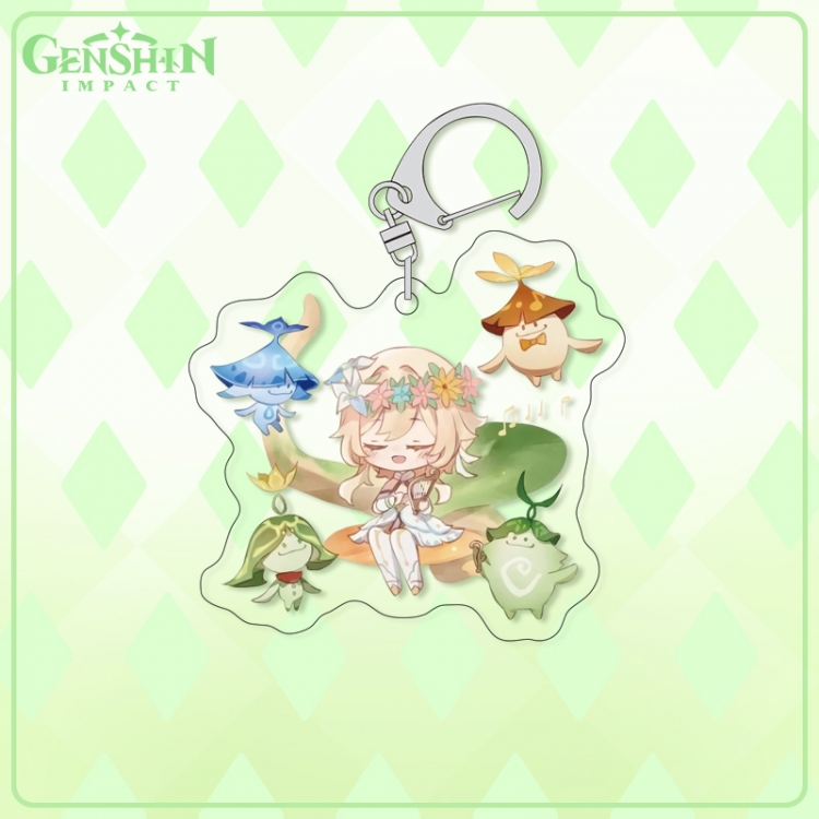 Genshin Impact acrylic pendant bag charm keychain price for 5 pcs