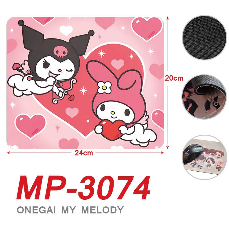 Kuromi Anime Full Color Printing Mouse Pad Unlocked 20X24cm price for 5 pcs  MP-3074A