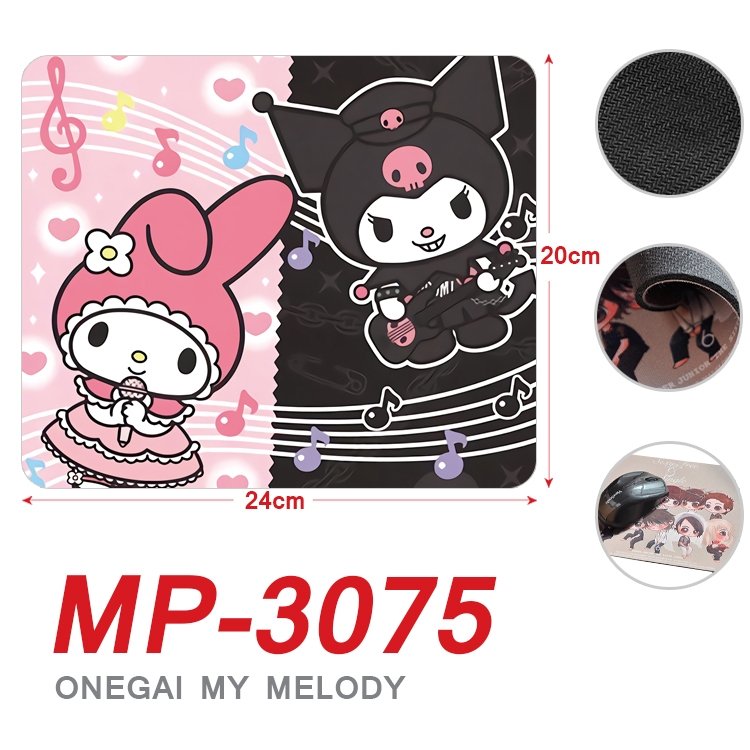 Kuromi Anime Full Color Printing Mouse Pad Unlocked 20X24cm price for 5 pcs  MP-3075A