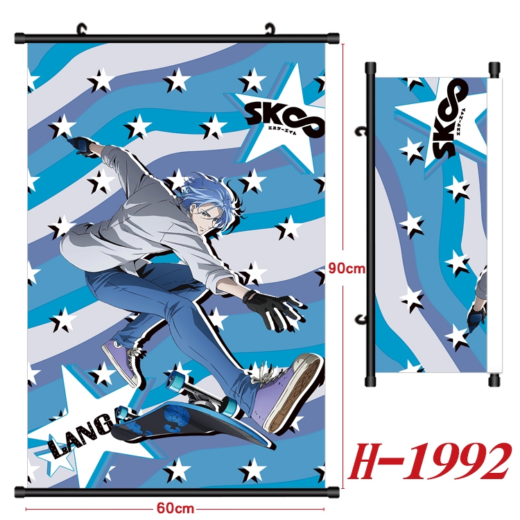 SK∞ Anime Black Plastic Rod Canvas Painting Wall Scroll 60X90CM H-1992