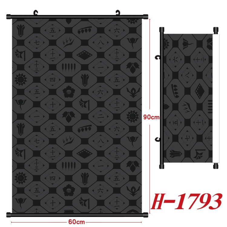 Bleach Anime Black Plastic Rod Canvas Painting Wall Scroll 60X90CM H-1793