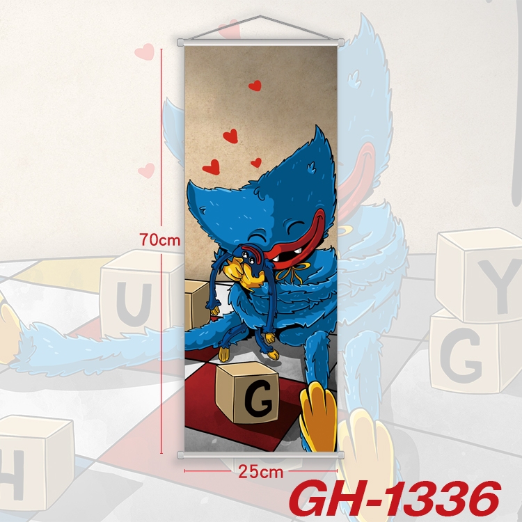 Poppy Playtime Plastic Rod Cloth Small Hanging Canvas Painting Wall Scroll 25x70cm price for 5 pcs  GH-1336A
