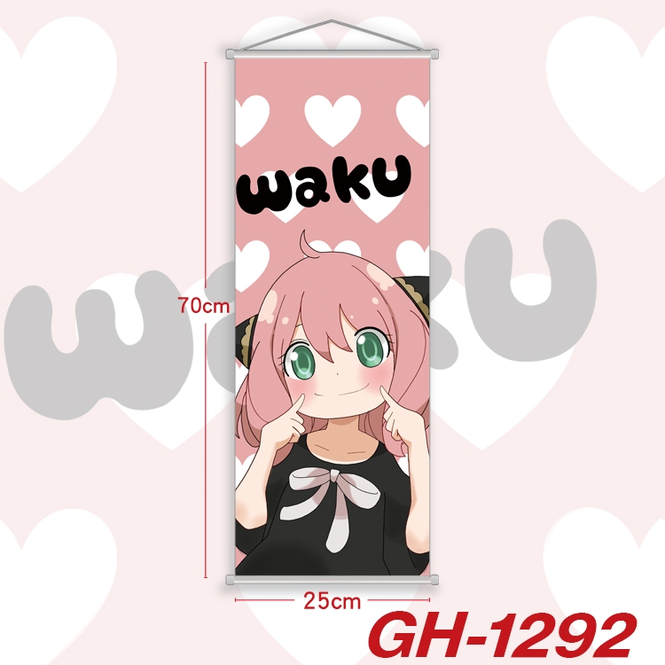 SPY×FAMILY Plastic Rod Cloth Small Hanging Canvas Painting Wall Scroll 25x70cm price for 5 pcs GH-1292A