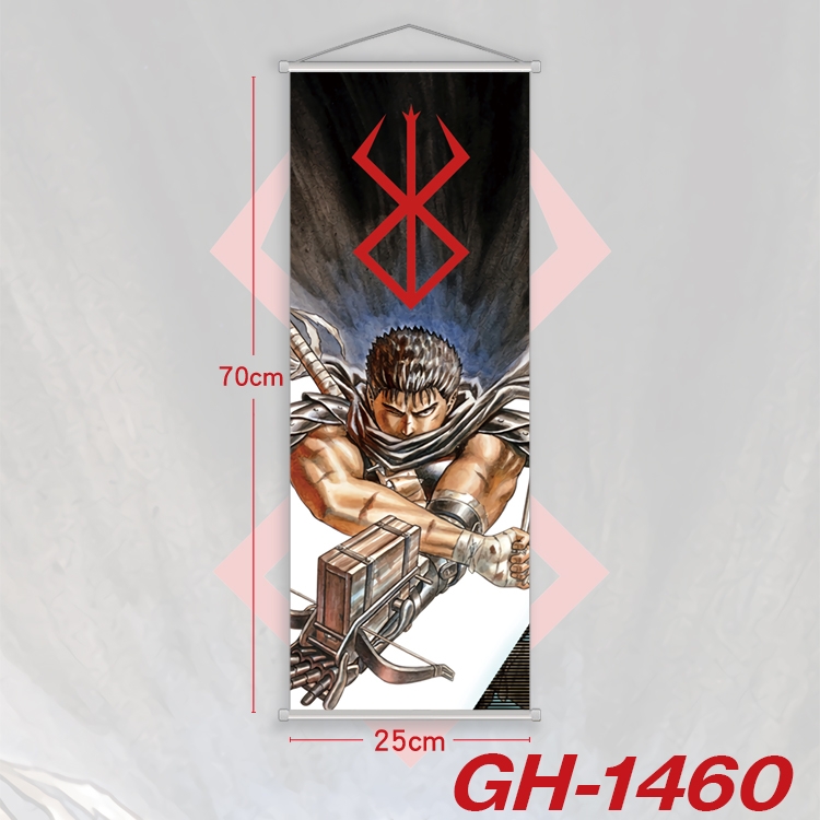 Berserk Plastic Rod Cloth Small Hanging Canvas Painting Wall Scroll 25x70cm price for 5 pcs  GH-1460A