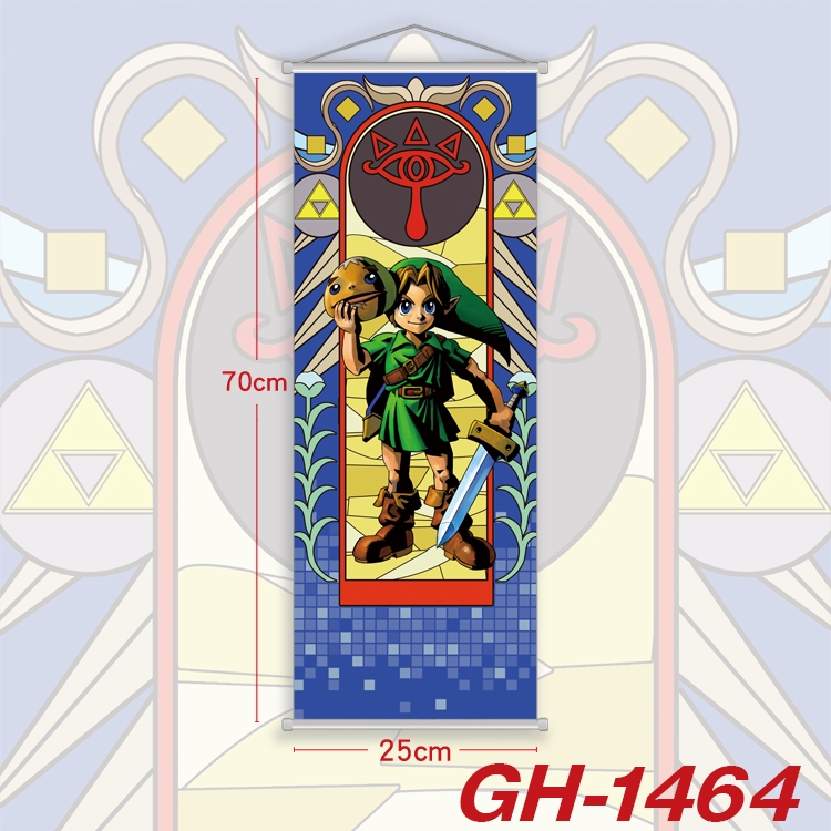 The Legend of Zelda Plastic Rod Cloth Small Hanging Canvas Painting Wall Scroll 25x70cm price for 5 pcs GH-1464A