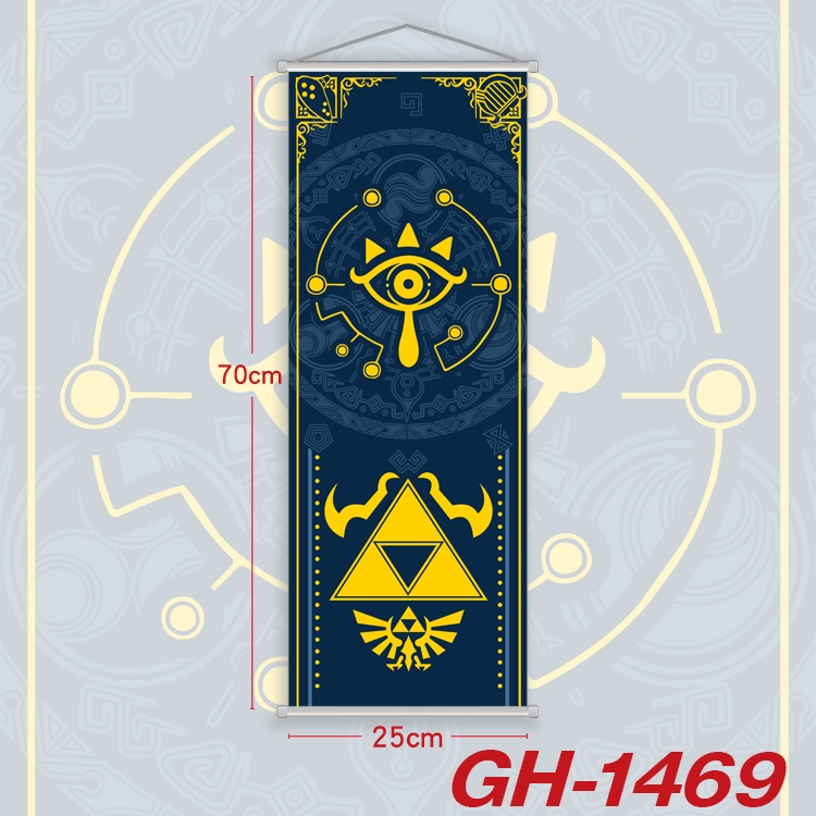 The Legend of Zelda Plastic Rod Cloth Small Hanging Canvas Painting Wall Scroll 25x70cm price for 5 pcs GH-1469A
