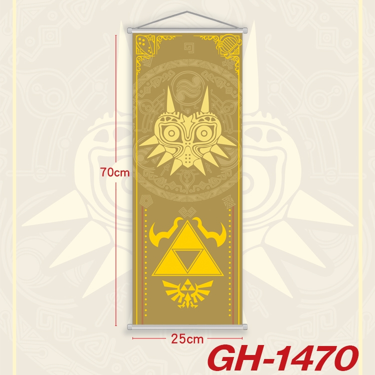 The Legend of Zelda Plastic Rod Cloth Small Hanging Canvas Painting Wall Scroll 25x70cm price for 5 pcs GH-1470A
