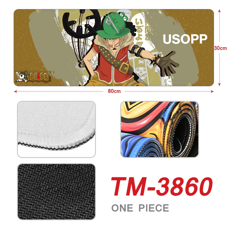 One Piece Anime peripheral new lock edge mouse pad 80X30cm