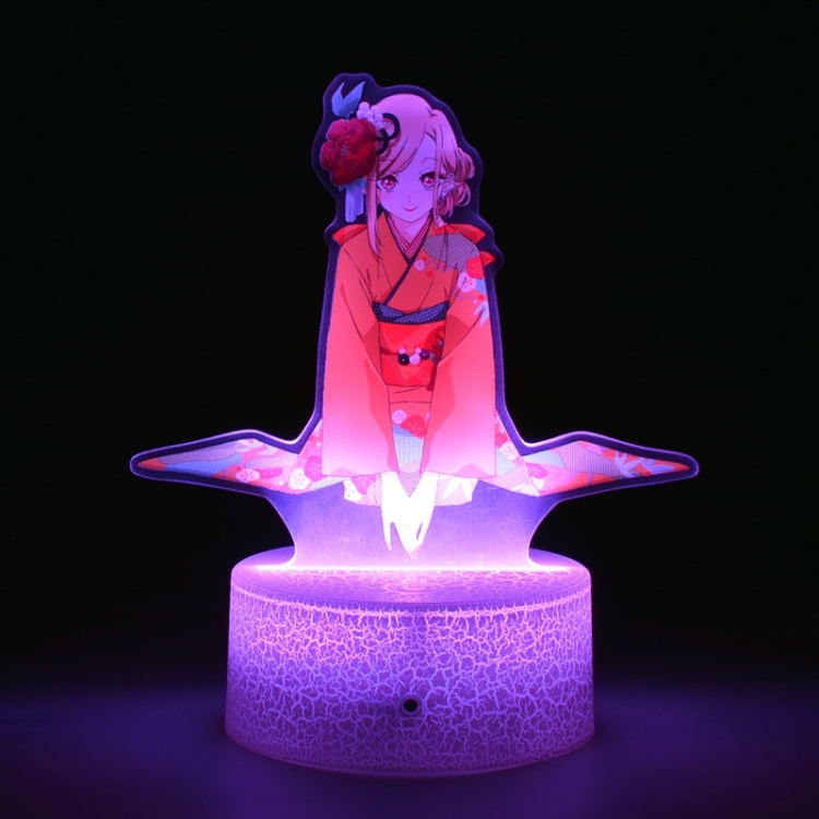 Sono Bisque Doll wa Koi o Suru Acrylic Night Light 16 Color-changing USB Interface Box Set 19X7X4CM white base