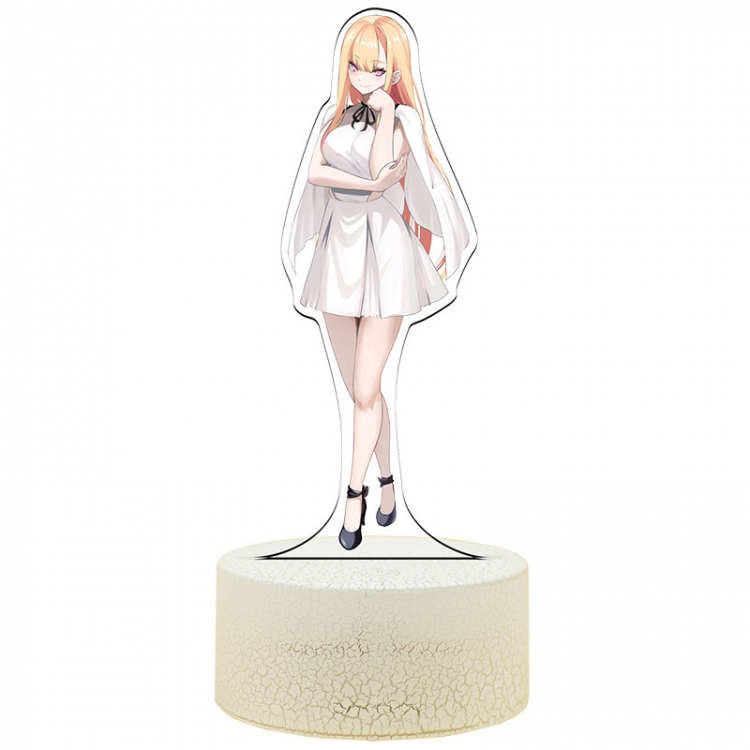 Sono Bisque Doll wa Koi o Suru Acrylic Night Light 16 Color-changing USB Interface Box Set 19X7X4CM white base