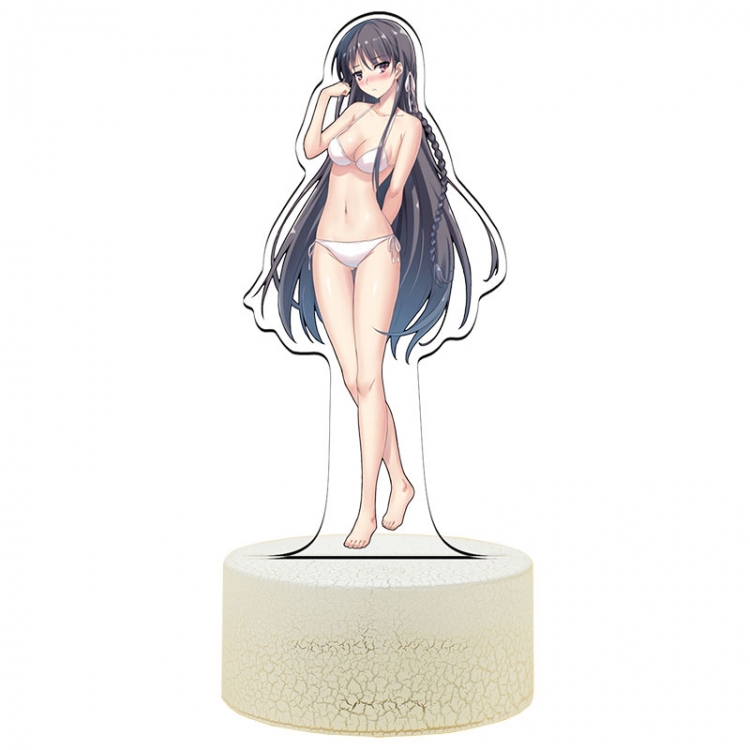 Classroom of the Eli Acrylic Night Light 16 Color-changing USB Interface Box Set 19X7X4CM white base