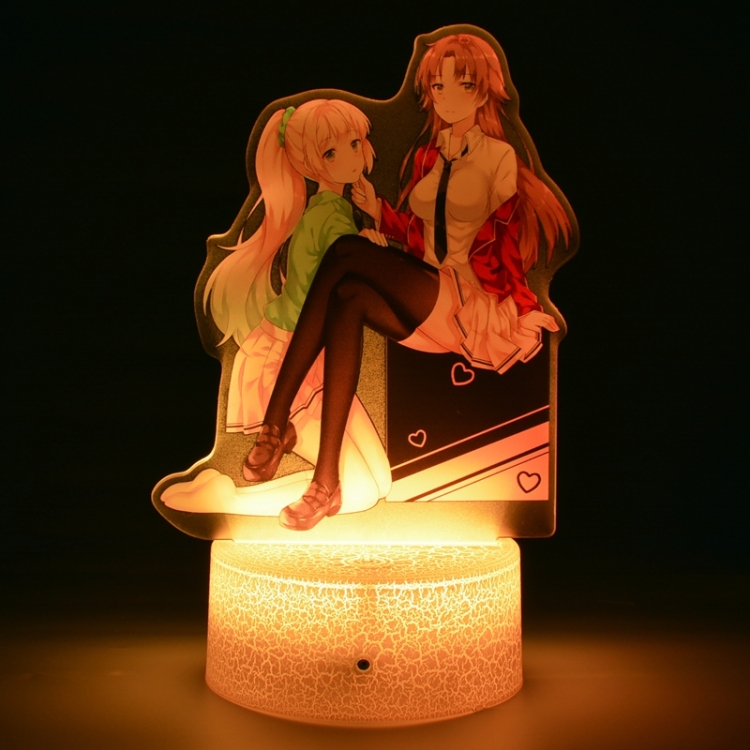 Classroom of the Eli Acrylic Night Light 16 Color-changing USB Interface Box Set 19X7X4CM white base