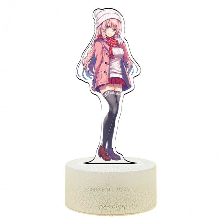 Classroom of the Eli Acrylic Night Light 16 Color-changing USB Interface Box Set 19X7X4CM white base