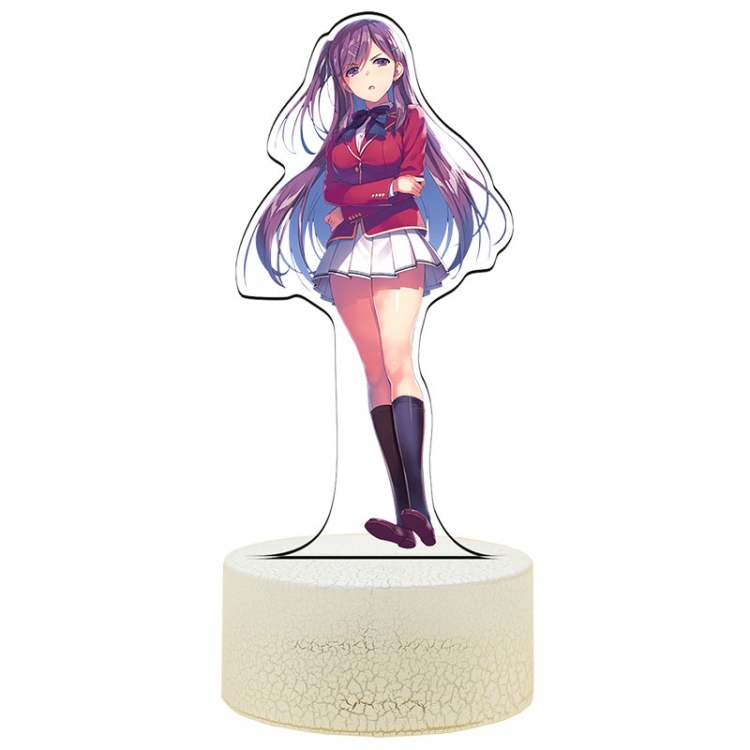 Classroom of the Eli Acrylic Night Light 16 Color-changing USB Interface Box Set 19X7X4CM white base