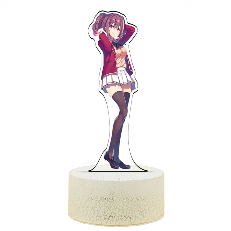 Classroom of the Eli Acrylic Night Light 16 Color-changing USB Interface Box Set 19X7X4CM white base