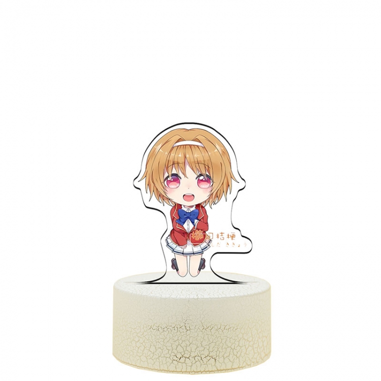 Classroom of the Eli Version Q Acrylic night light 16 kinds of color changing USB interface box 14X7X4CM white base