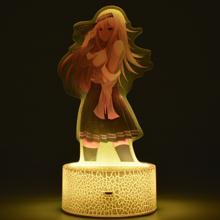 Kaguya-sama: Love Is War Acrylic Night Light 16 Color-changing USB Interface Box Set 19X7X4CM white base