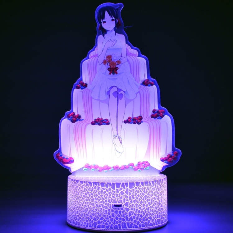 Kaguya-sama: Love Is War Acrylic Night Light 16 Color-changing USB Interface Box Set 19X7X4CM white base