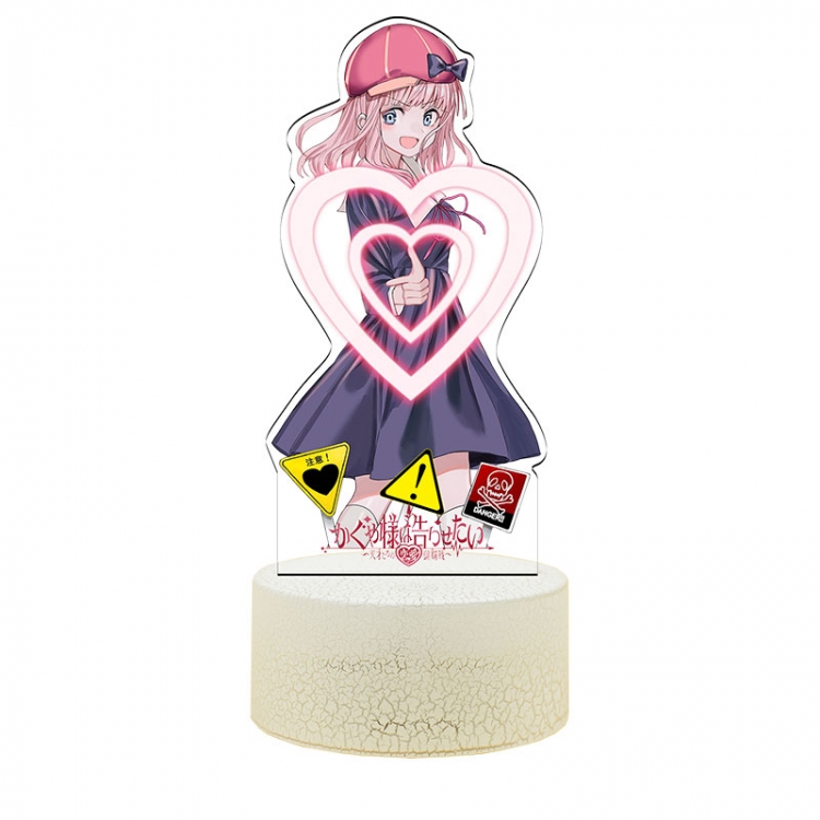Kaguya-sama: Love Is War Acrylic Night Light 16 Color-changing USB Interface Box Set 19X7X4CM white base