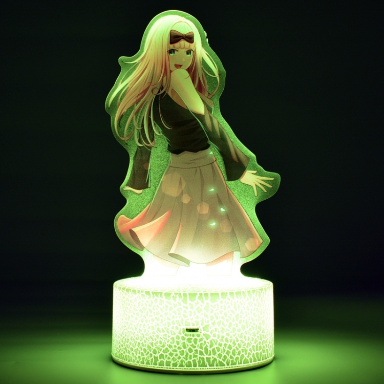 Kaguya-sama: Love Is War Acrylic Night Light 16 Color-changing USB Interface Box Set 19X7X4CM white base