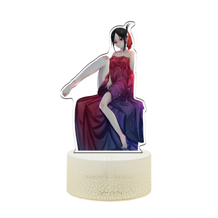 Kaguya-sama: Love Is War Acrylic Night Light 16 Color-changing USB Interface Box Set 19X7X4CM white base