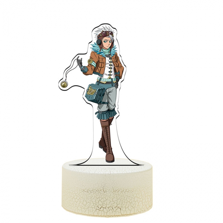 Bleach Acrylic Night Light 16 Color-changing USB Interface Box Set 19X7X4CM white base