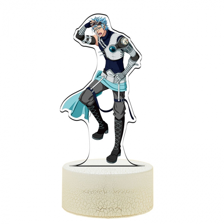 Bleach Acrylic Night Light 16 Color-changing USB Interface Box Set 19X7X4CM white base