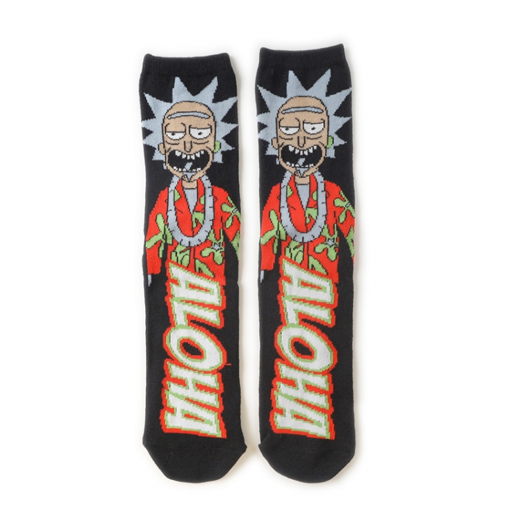 Rick and Morty Anime cartoon socks combed cotton neutral socks straight socks Price for 5 Pairs