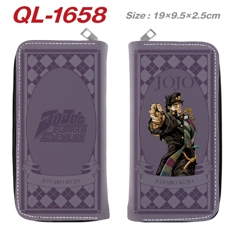 JoJos Bizarre Adventure Animation perimeter long zipper wallet 19.5x9.5x2.5cm QL-1658