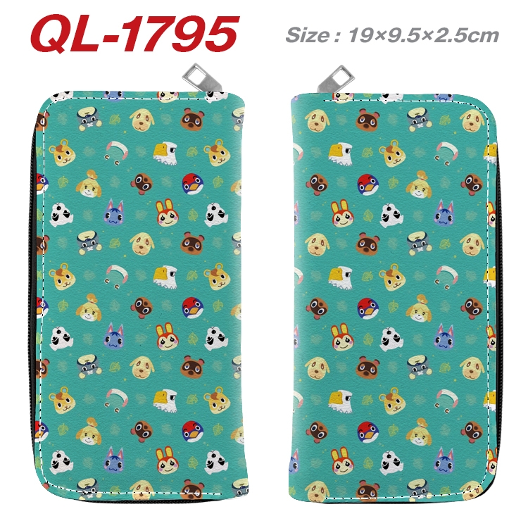 Animal Crossing Animation perimeter long zipper wallet 19.5x9.5x2.5cm QL-1795