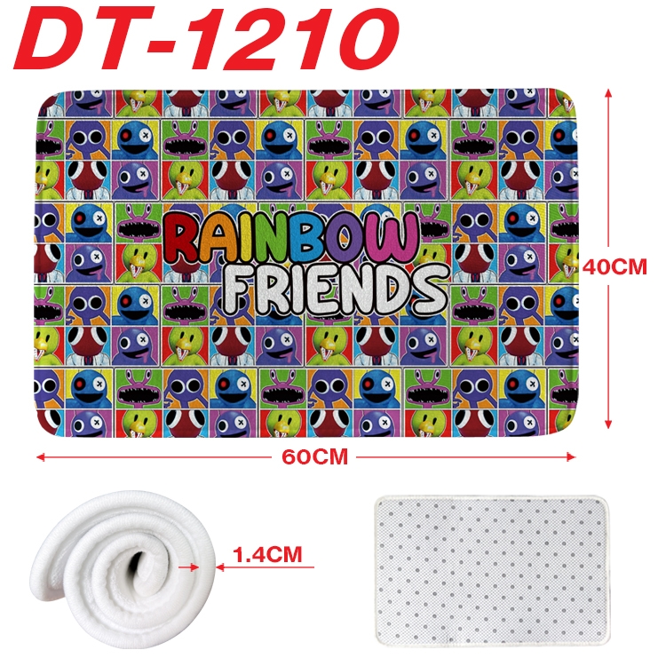 Rainbow friends  Animation full-color carpet floor mat 40x60X1.4cm DT-1210
