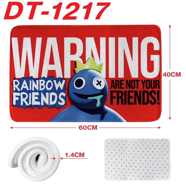 Rainbow friends  Animation full-color carpet floor mat 40x60X1.4cm DT-1217