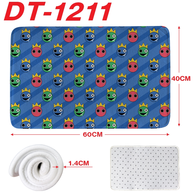 Rainbow friends  Animation full-color carpet floor mat 40x60X1.4cm DT-1211
