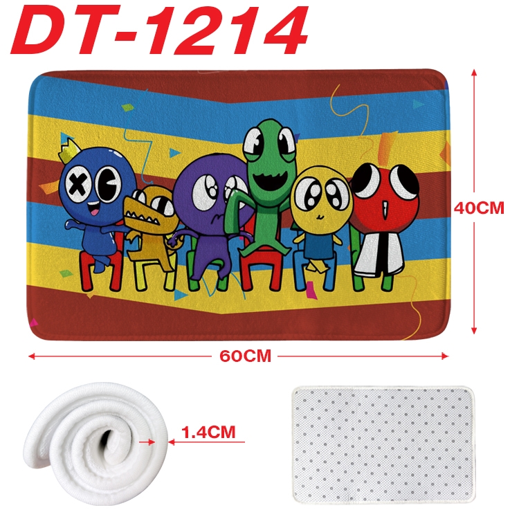 Rainbow friends  Animation full-color carpet floor mat 40x60X1.4cm  DT-1214