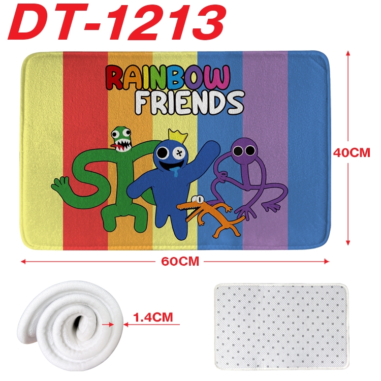 Rainbow friends  Animation full-color carpet floor mat 40x60X1.4cm DT-1213