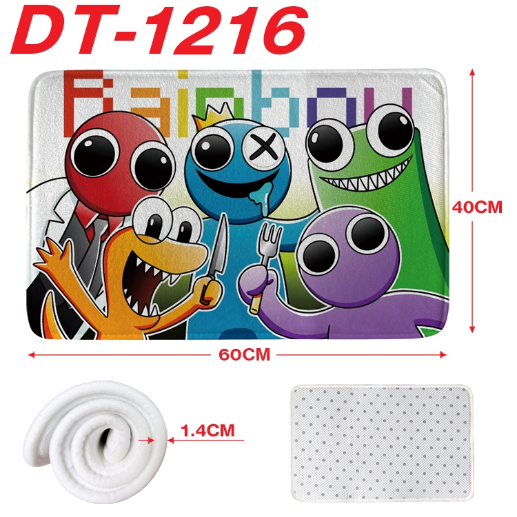 Rainbow friends  Animation full-color carpet floor mat 40x60X1.4cm  DT-1216